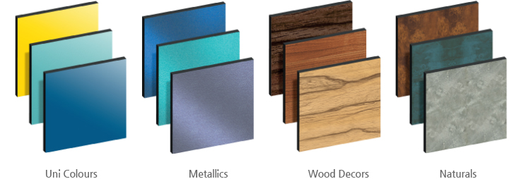 Colour collections 이미지 /  Uni Colours,  Metallics,  Wood Decors,  Naturals