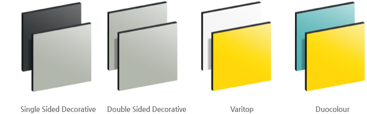 types 이미지 / Single Sided Decorative,Double Sided Decorative, Varitop, Duocolour